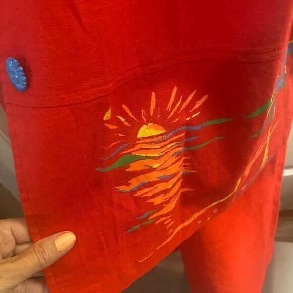 Sag Harbor Linen Dress & Jacket Set Sz 18W - Picture 6 of 12